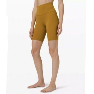 Lululemon HR Align Short 8” Mustard Yellow Color Size 0
